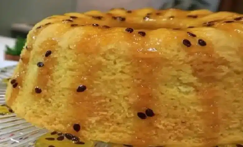 Bolo de maracujá fofinho