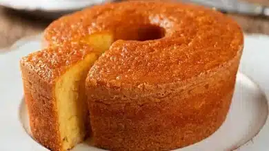 Bolo de fubá e laranja de liquidificador