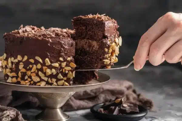 Bolo de chocolate com ganache