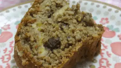 Bolo de aveia com frutas