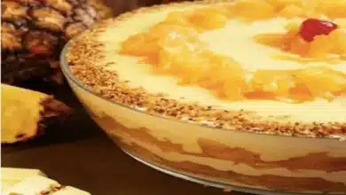 Receita de Pavê de abacaxi e biscoito maizena