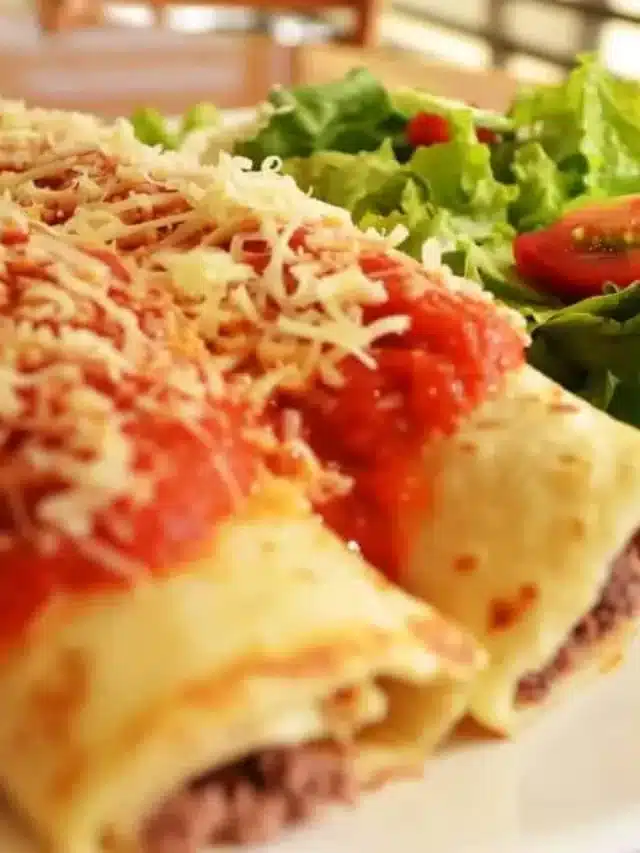 Receita de panqueca de carne moída