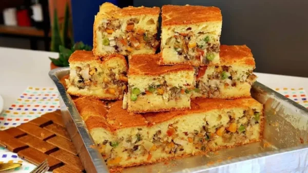 Torta de sardinha cremosa no liquidificador