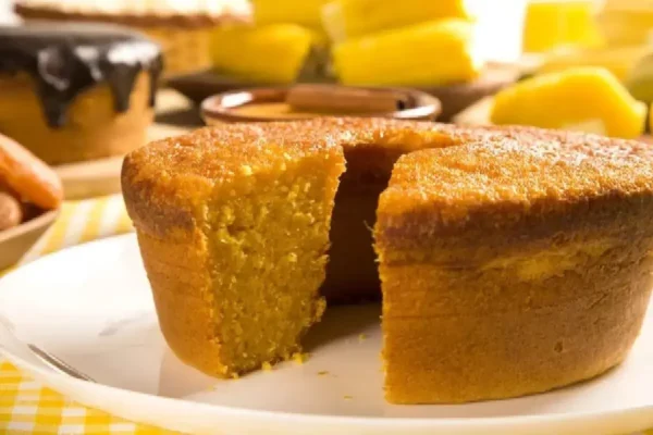 Bolo de milharina simples