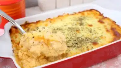 Receita de Frango cremoso gratinado