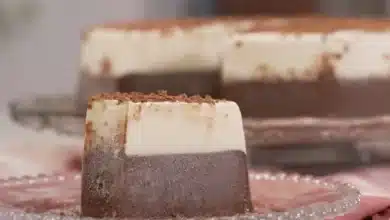 Pudim de leite em pó com chocolate
