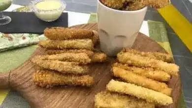 Abobrinha empanada e frita: uma delícia crocante