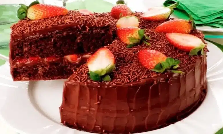 Receita de bolo sensação de morango