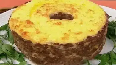 Bolo de carne com queijo