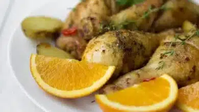 frango com batatas ao molho de maranja