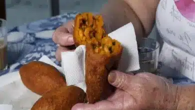croquete de camarão