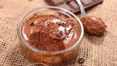 Mousse de leite ninho com chocolate