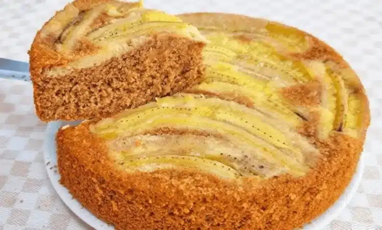 bolo de banana fofinho saudavel