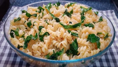 macarrão com couve