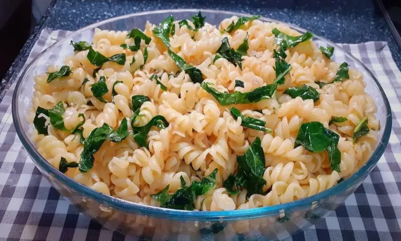 macarrão com couve