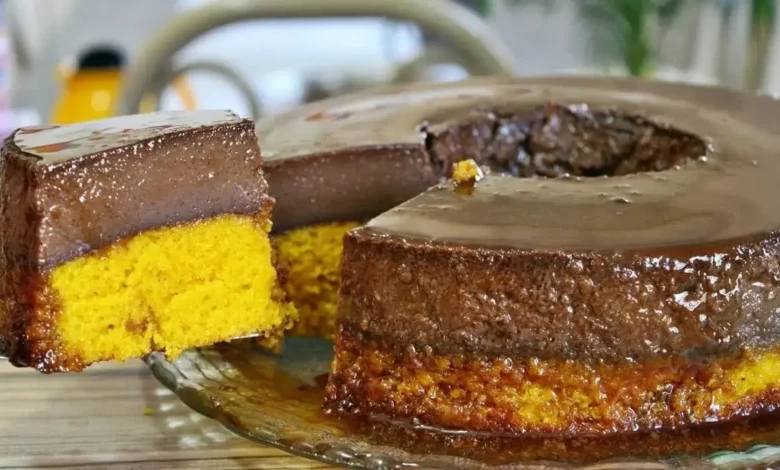 Como fazer Bolo de cenoura com pudim de chocolate