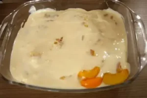 pave de pessego simples