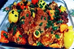 Pernil com batata na panela de pressão