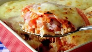 Como fazer arroz de forno com presunto e queijo 11 Como fazer arroz de forno com presunto e queijo