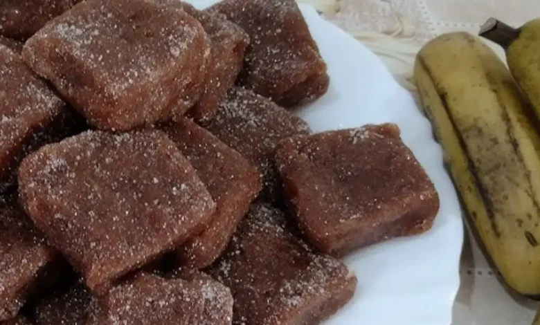 Doce de banana de cortar sem açúcar