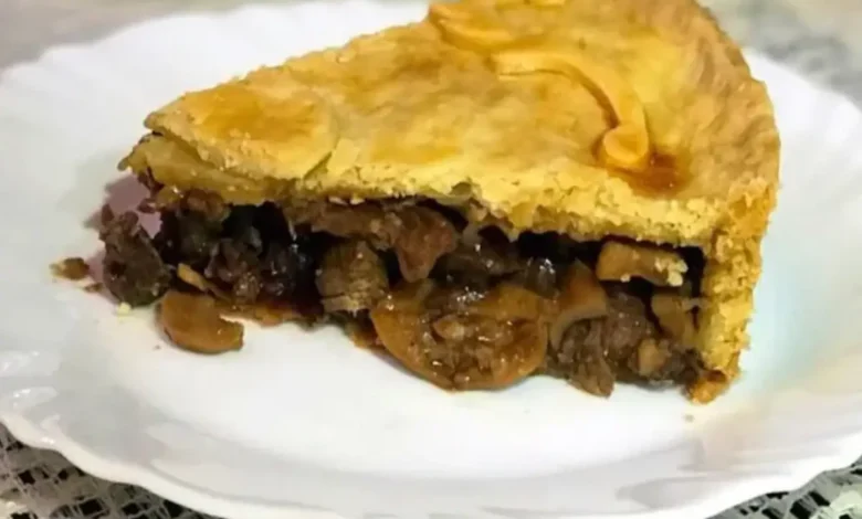 Receita de torta de carne na cerveja preta simples e deliciosa