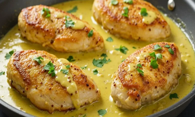 Filé de frango ao molho de mostarda