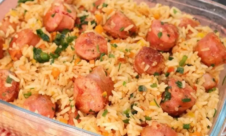 Arroz com linguiça toscana simples e delicioso 1 Receita de Arroz com linguiça toscana