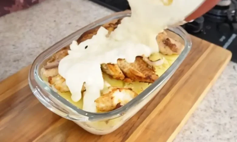 filé de tilápia ao molho branco