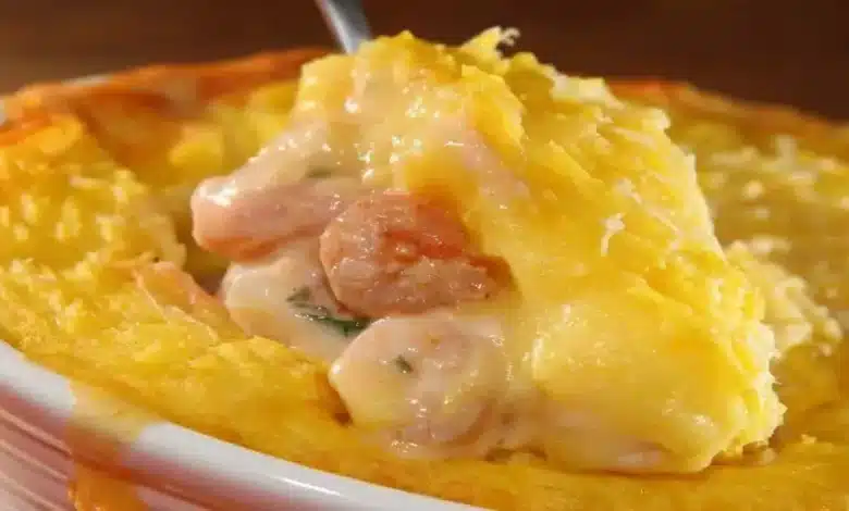 Receita de escondidinho de camarão cremoso