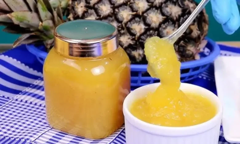 receita completa de geleia de abacaxi