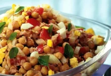 salada de grão de bico