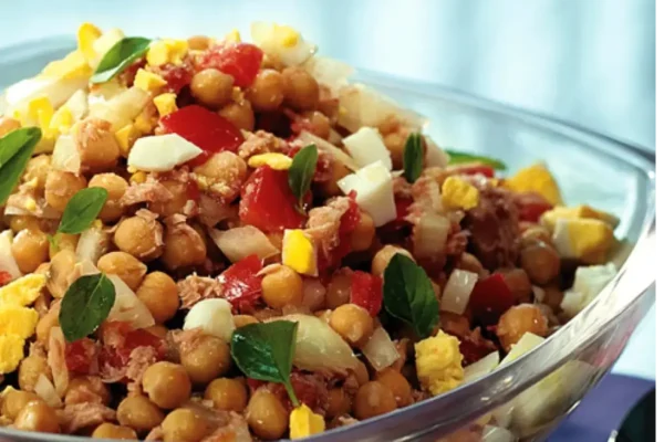 Como fazer salada de grão de bico