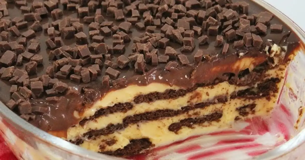 Pavê de maracujá com chocolate