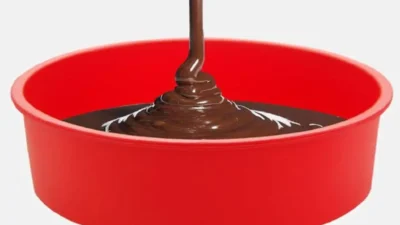 Bolo de Chocolate na Forma de Silicone para Air Fryer